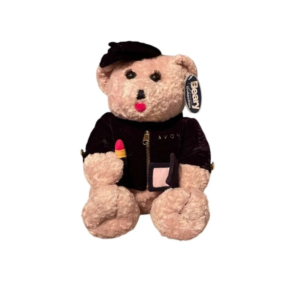 Vintage Avon Beary Beautiful Ruby Lips Lipstick Collectible Plush Bear Gift